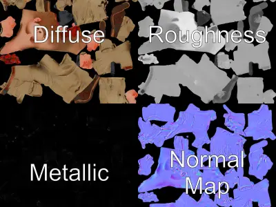 Explorer Character Rigged and Animated with Idle Walking Running Low-poly 3D model