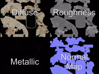 Demonic Stone Sculpture model pack Low-poly 3D model