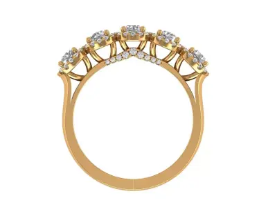 Round Halo  Diamond Ring 3D print model