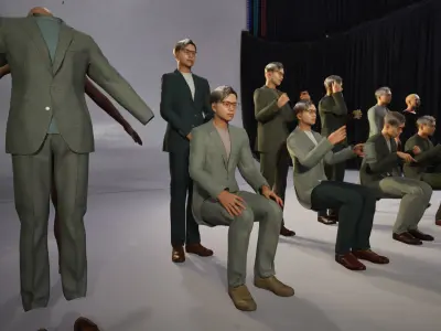 Modular Character - Asian Smart Casual Man - ME2 Low-poly 3D model