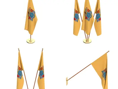 New Jersey Flag Pack 3D model