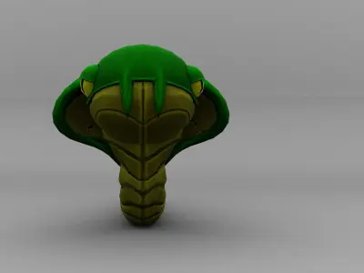Chibi Cobra Low-poly 3D model