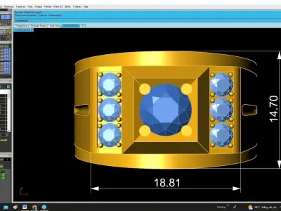 Luxury Ruby and Diamond Men Ring 3D Model  4933 3D print model