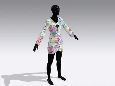 Woman Cloth Dress Low-poly 3D model