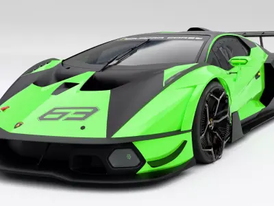 Lamborghini Essenza Low-poly 3D model