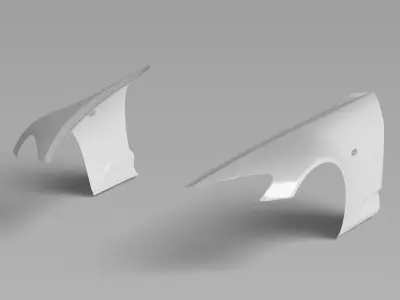 S2000 AP2 Front Fenders Exterior Surface Model 3D Laser-Scanned 3D model