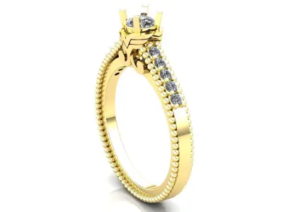 Wonder woman ring with stones 3D print model