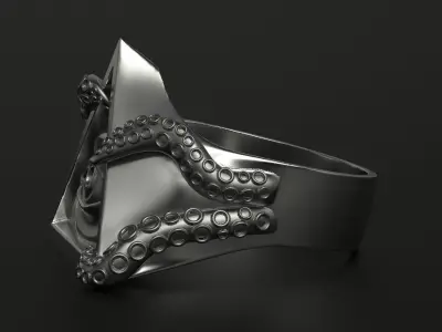 All Seeing Eye Triangle Ring 3D print model
