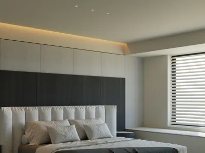 Bedroom interior scenes 3D model 9