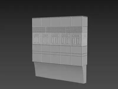 Mashrabiya building on side of wall 3D model