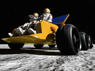 Moon Rover Free 3D model