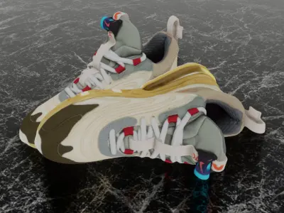 TRAVIS SCOTT X NIKE AIR MAX 270 CACTUS 3D SHOES Low-poly 3D model