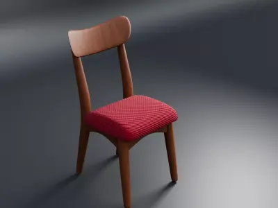 Wooden Chair Free low-poly 3D model
