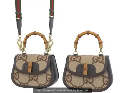 Gucci Bamboo 1947 Jumbo GG Small Bag 3D Model Pack