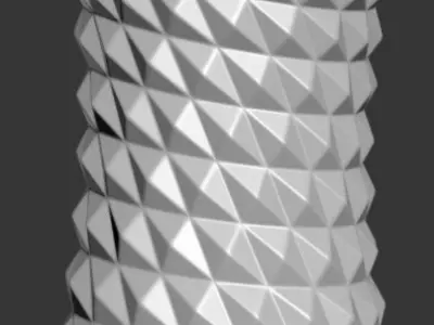Spiral Triangular Notched Vase Geometric Shape 3D Printing Model 3D print model