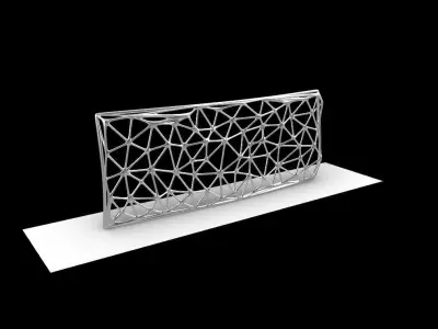 Triangulated Wall random points v9 3D model