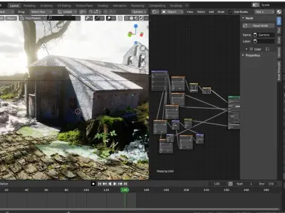 old house blender Free 3D model
