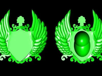 Winged LION pendant 3D print model