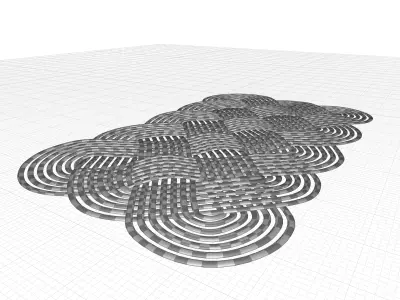 Pinckney Lovers Knot IndoorOutdoor Door Mat 3D model