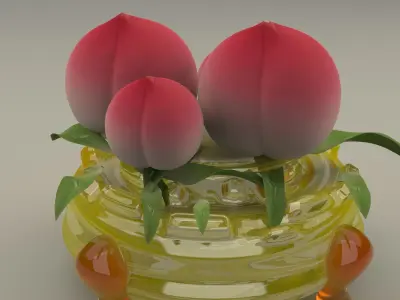 Chinese  peach 3D model