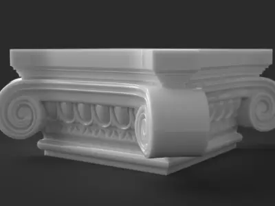 CNC Pillar Top Sculpted Ornament 3D print model 3D print model