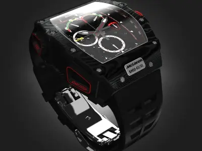 Richard Mille RM 50-03 Watch With Black Strap 3D model