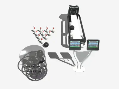 Bowling Props Low-poly 3D model