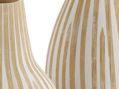Bamboo Vase Set 3D model