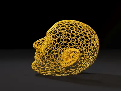 Jeff Bezos voronoi 3D print model