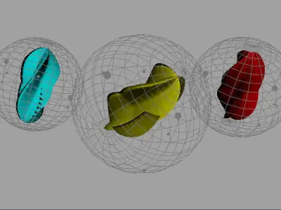 Marble balls Low-poly 3D model