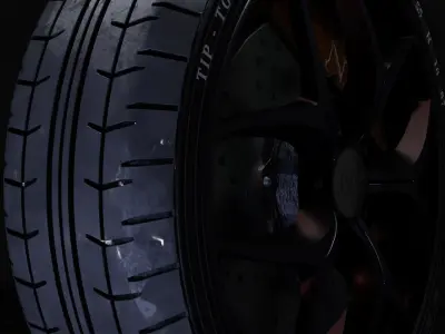 Car Tire Set Tip-Top 290 model 3D model