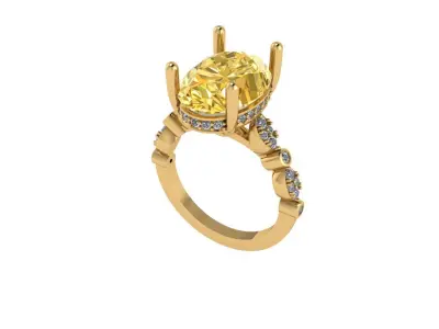 Women diamond ring 3d render  3D print model