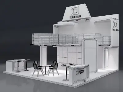 Booth Exhibition Stand a645 3D model