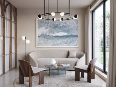 Sandstone interior scene 3D model