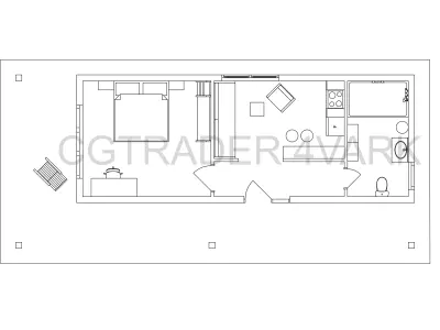 house in snow 3D model