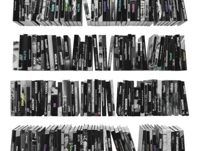 Books 150 pieces 3-2-2 Low-poly 3D model