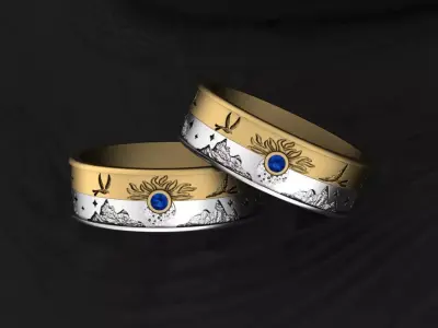 the rings of day and night 3D print model