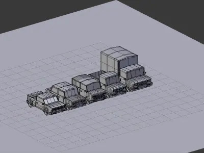 Poly Car pack   Low-poly 3D model