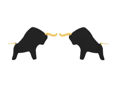 Bull Statue for decoration Low-poly 3D model