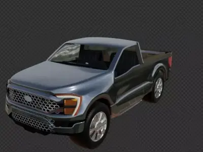 Truck exterior plus interior  model for animation and games  Low-poly 3D model