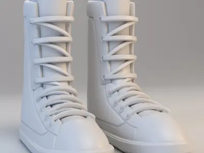 Cartoon Boots 3D model