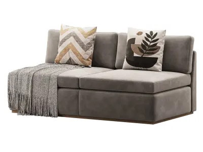 Haase Armless Sofa 3D model