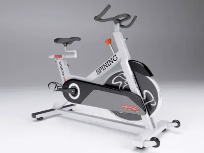 Star track spinning bike Low-poly 3D model