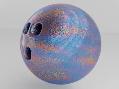 Bowling Ball Artistic 3D model