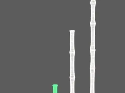 Bamboo poles - 3D model