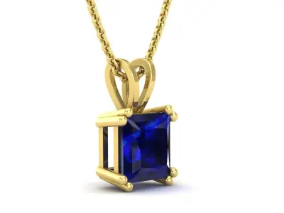 AV 416 Princess Diamond pendant for woman 3D print model