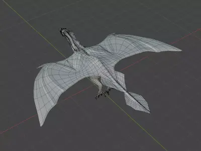 Pythian Dragon Base Pack Low-poly 3D model