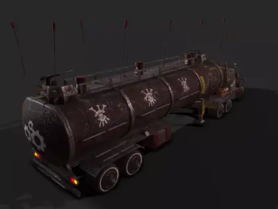 Apocalyptic Big Truck Modular Pack Low-poly 3D model