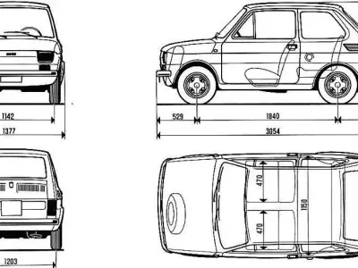 Fiat 126p Maluch 3D model