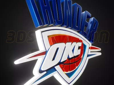 Oklahoma City Thunder logo - Cinematic - 3D print 3D model